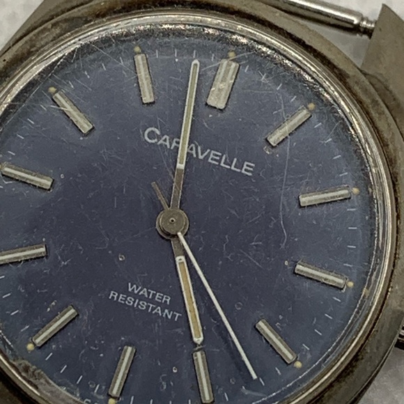 Caravelle Vintage Blue Dial Wind Watch - Picture 5 of 15